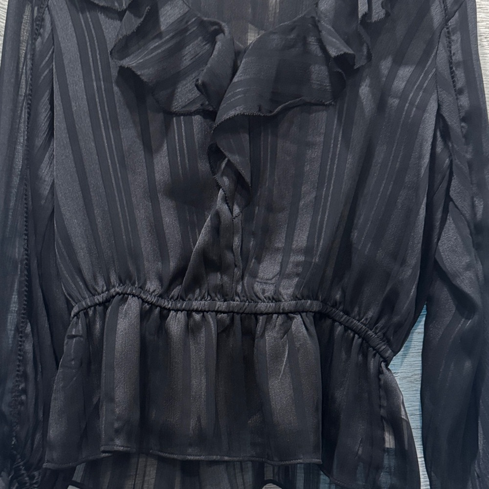 Sam Edelman Black Ruffled Blouse - Picture 4 of 9